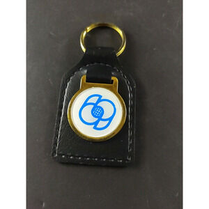 Saxon Hot Line Black Leather Keychain
